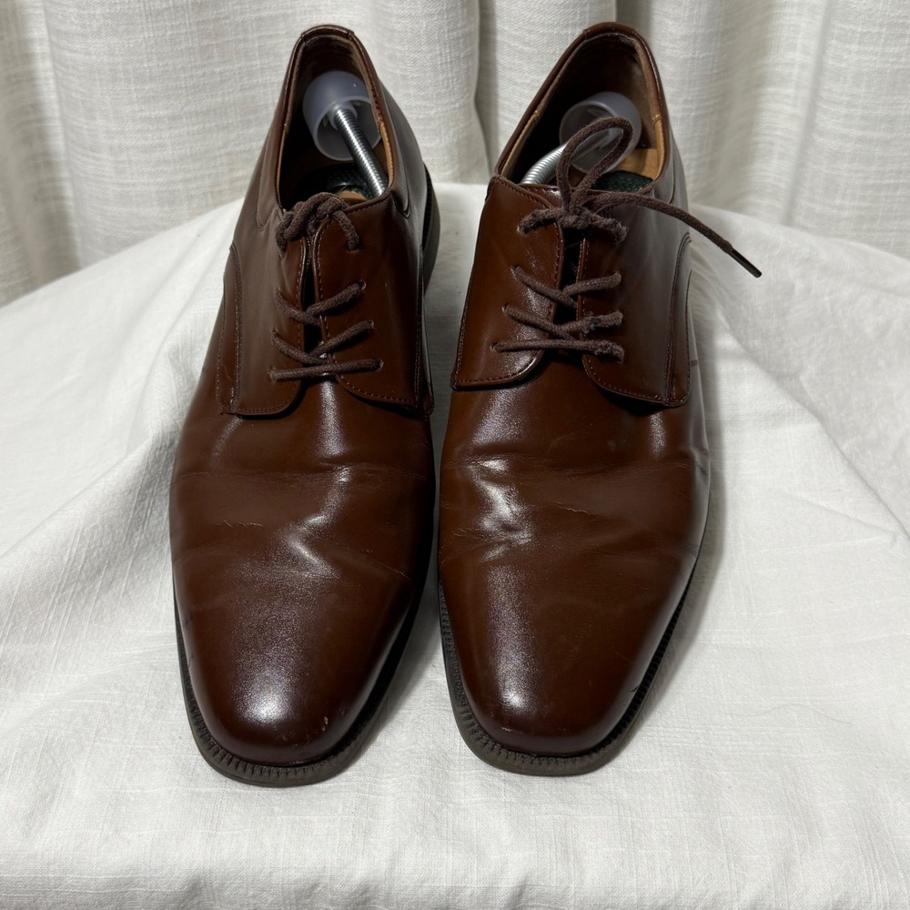 Nunn Bush Mens Brown Leather Oxford Dress Shoes Size 9M